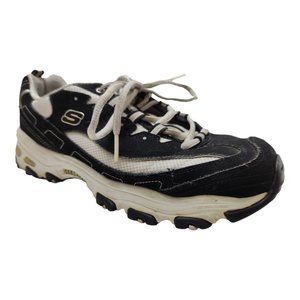 Skechers Sport D Lites Womens Size 11 Black & White Athletic Shoes